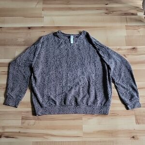 Athleta Animal Print Splatter Crewneck Sweatshirt Womens Small